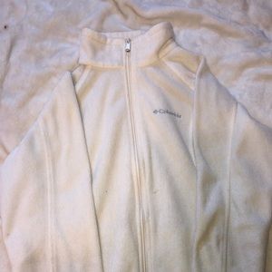 White Columbia fleece jacket. Size L.